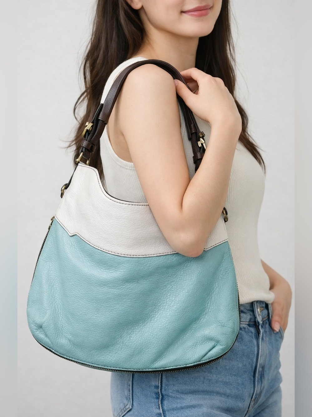 Oryany Shoulder/Crossbody Pebbled Leather Bag